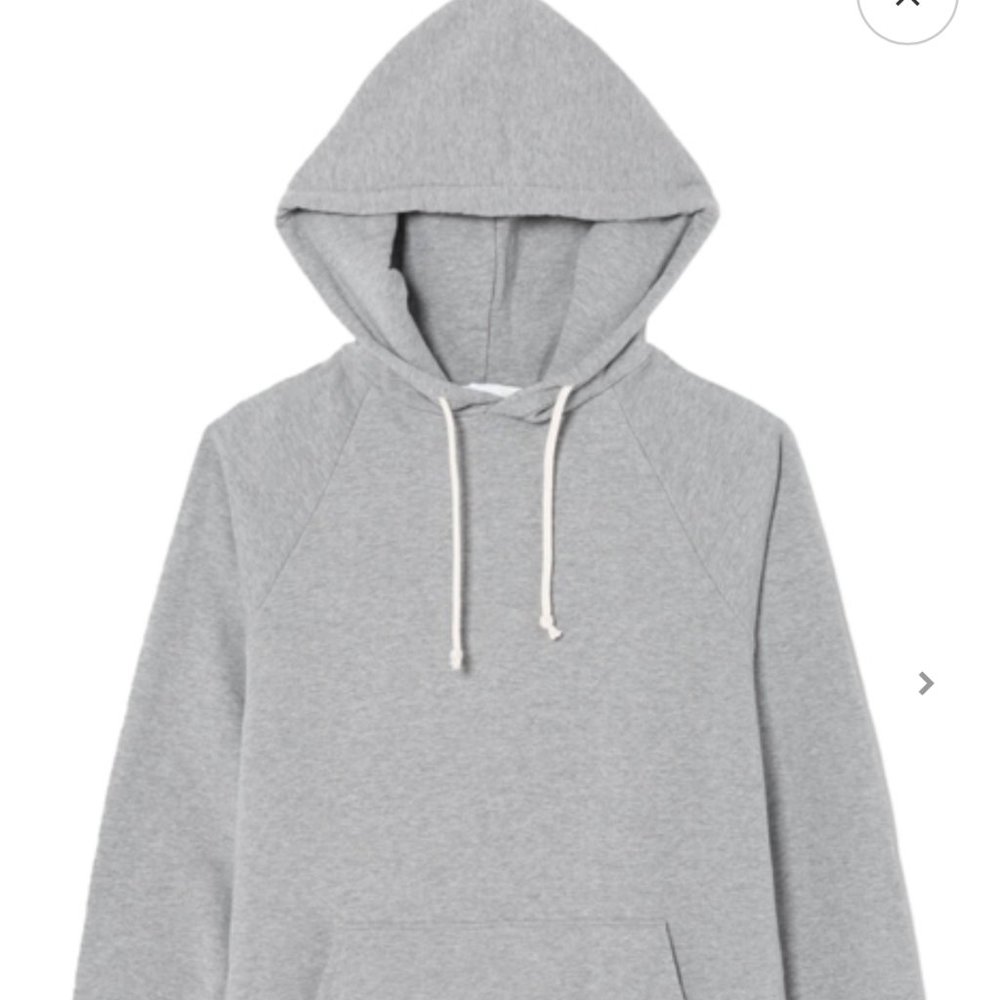 NWT  Size L RE/DONE 60s Raglan Hoodie Heather Grey